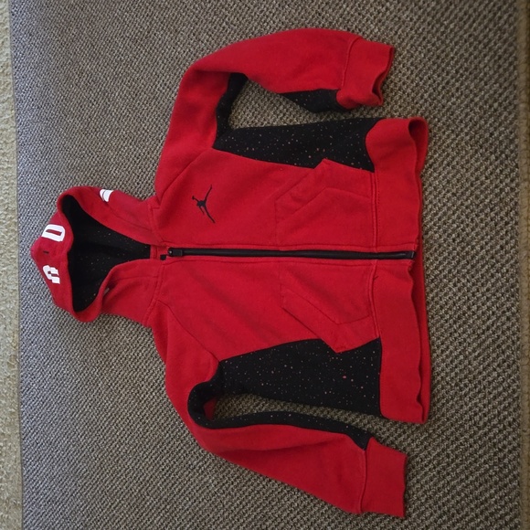Jordan Other - Boy's Jordan Red and Black Zip Up Hoodie